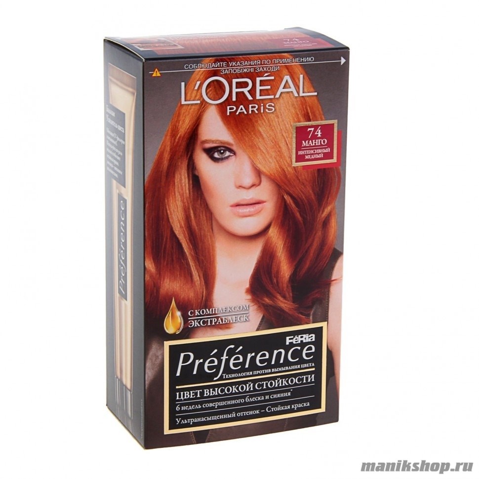 Краска для волос L'Oreal Preference - Р74 Манго