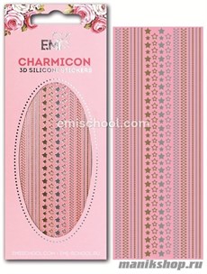 E.MI Charmicon 3D  Silicone Stickers «Звезды MIX №1» золото/ серебро