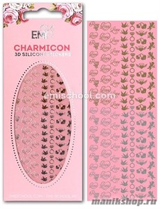 E.MI Charmicon 3D  Silicone Stickers «Love MIX» золото/ серебро