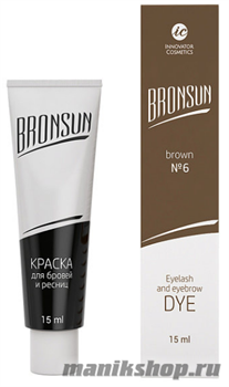 BR-1006 Sexy Brow Краска для ресниц и бровей "Bronsun" №6 коричневый 15мл