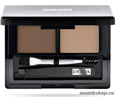 80210 Pupa 0056 001 НАБОР для бровей EYEBROW SET 001 BLONDE Пудра+воск+2 кисточки (Для блондинок)