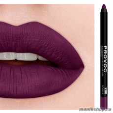 8853 Provoc №206 Sensational Гелевый карандаш для губ (матовый, сливовый)