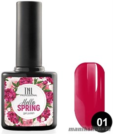 № 01 Гель-лак TNL Hello Spring 10мл малиновый