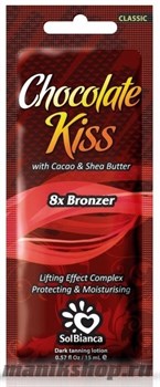 8815 SolBianca Chocolate Kiss 15мл Крем для загара с маслами Какао и Ши (ультра темный)  8 Bronzer