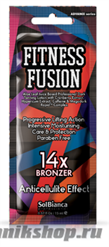 8801 SolBianca Крем для загара 15мл Fitness Fusion 14х bronzer (экстракт клюквы, зверобоя, кофеин)