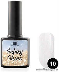 № 10 TNL Гель-лак Galaxy shine 10мл белый с шиммером