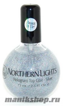 INM Покрытие для ногтей Hologram Silver Top Coat (Серебро) 75мл