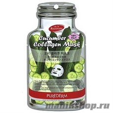 586010 Purederm Маска коллагеновая освежающая с экстрактом огурца 1 шт