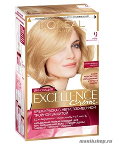 Краска для волос L'Oreal Paris Excellence, тон 9 Очень светло-русый