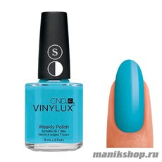 102 VINYLUX CND Azure Wish (Голубой, плотный, с золотыми микроблестками)