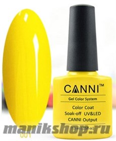 001 Canni Гель-лак Gel Color 7,3мл Глубокий жёлтый