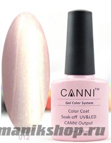 012 Canni Гель-лак Gel Color 7,3мл Розоватый с перламутром