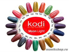 748 Kodi Гель лак Кошачий глаз Moon Light 8мл Графитовый, перламутровый с синими микроблестками, плотный