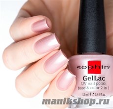 634 Sophin GelLac Гель-лак для ногтей без лампы 12мл  base&amp;color 2 в 1 (Светлый розово-бежевый)