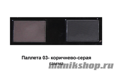 03221 Triumf НАБОР теней для коррекции бровей Eyebrow care 03 Коричнево-серая гамма