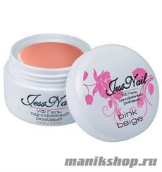 4109 JessNail Гель однофазный pink beige 15гр Розово-бежевый (белая банка)