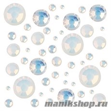 Д015-13-09 Irisk Стразы цветные микс размеров в баночке №09 WHITE OPAL