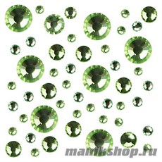 Д015-13-10 Irisk Стразы цветные микс размеров в баночке №10 PERIDOT