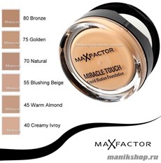 MaxFactor Тональная основа под макияж  "Miracle Touch" тон 80 bronze