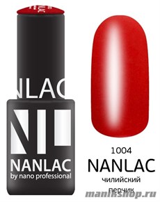 1004 NANLAC Гель-лак "Эмаль" 6мл Чилийский перчик (карминно-красный с вишневым оттенком)