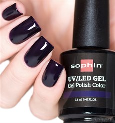 0719 Sophin UV/LED Гель-лак RICH VIOLET 12мл Темно-фиолетовый, текстура "стекло"