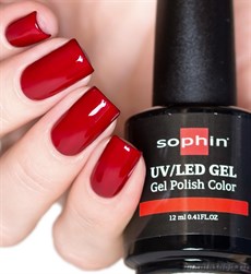 0731 Sophin UV/LED Гель-лак PARISIAN RED 12мл Насыщенный красный, кремовой текстуры