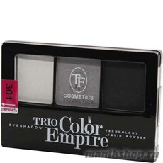 05621 Триумф TF Тени для век тройные Trio Color Empire 301 серый жемчуг
