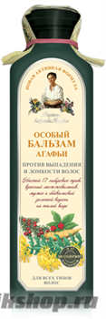 Рецепты бабушки Агафьи Бальзам Особый против выпадения волос темн.бут. 350мл