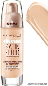 Maybelline Тональный крем DREAM SATIN FLUID тон 03 слоновая кость