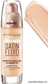 73564 Maybelline Тональный крем DREAM SATIN FLUID тон 030 медово-бежевый