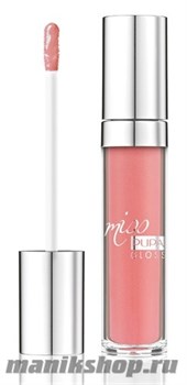 81982 Pupa 0032202 Блеск для губ 3D эффект "Miss Pupa GLOSS" тон 202 замороженный абрикос