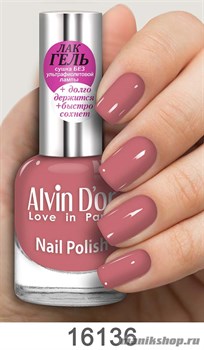 16136/28100 Alvin D'or ADN-16 Лак-Гель для ногтей 16136 матовый розовый 15мл
