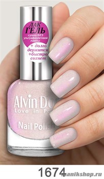 1674/25017 Alvin D'or ADN-16 Лак-Гель для ногтей 1674 розовый жемчуг 15мл