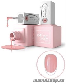 E.MiLac Base gel №06 Гель-лак для френча Теплый розовый 9мл Камуфлирующая база