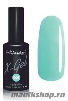 № 006 InGarden X-Gel Гель-лак для ногтей 8мл, тон завораживающий мятный