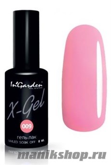 № 009 InGarden X-Gel Гель-лак для ногтей 8мл, тон утонченный розово-персиковый