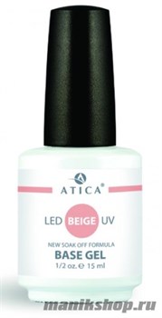 Atica BASE GEL База камуфлирующая "Beige" 15мл soak off