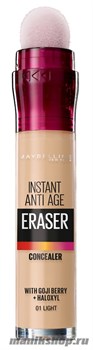 72761 Maybelline Корректор-консилер Instant Anti-Age the Eraser eye, тон 01 светло-бежевый