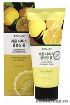 Lebelage Пенка для умывания детокс с лимоном для сухой и зрелой кожи 180мл - фото 107407