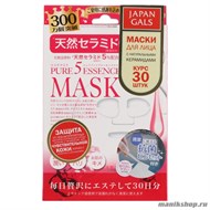 007263 Japan Gals "Pure5 Essential" Маска для лица с натуральными керамидами 30шт - фото 24437