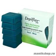 Горячий воск - Азуленовый (синий) Depilflax 500гр - фото 29020