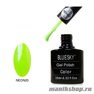 Neon 20 Bluesky Shellac 10мл (Кислотно-зеленый, без блесток и перламутра) - фото 49897