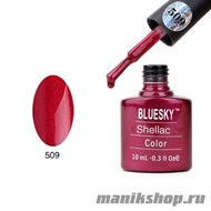 509 Bluesky Shellac Red Baroness 10мл (бордовый, перламутровый, плотный) - фото 49899