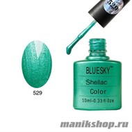 529 Bluesky Shellac Hotski to Tchotchke 10мл (ярко-бирюзовый с микроблестками, плотный) - фото 49918