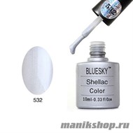 532 Bluesky Shellac Silver Chrome Color 10мл (серебристый металлик, плотный) - фото 49921