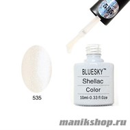 535 Bluesky Shellac Silver VIP Status 10мл (полупрозрачный, с серебряными микроблестками) - фото 49924