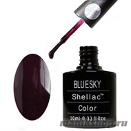 80559 Bluesky Shellac Dark Dahlia 10мл (черно-баклажанового цвета, матовый, плотный) - фото 49947