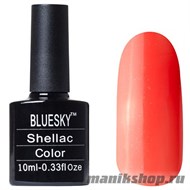 80568 Bluesky Shellac Desert Poppy 10мл (алый, коралловый, с еле заметными микроблестками, плотный) - фото 49956