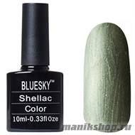 80572 Bluesky Shellac Frosted Glen 10мл (болотный, перламутровый с золотыми микроблестками, плотн) - фото 49960