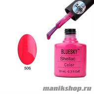 506 Bluesky Shellac Tutti Frutti 10мл (гель-лак ярко-розовый, цикламеновый с микроблест, плотный) - фото 49969